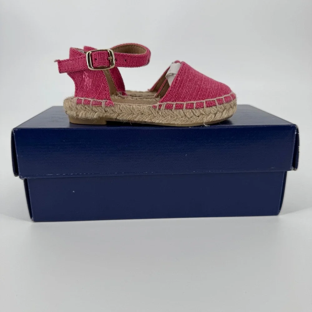 Polo Ralph Lauren Holbrook Fuchsia Pink Espadrille Sandal Toddler Sz 5 RF104214T